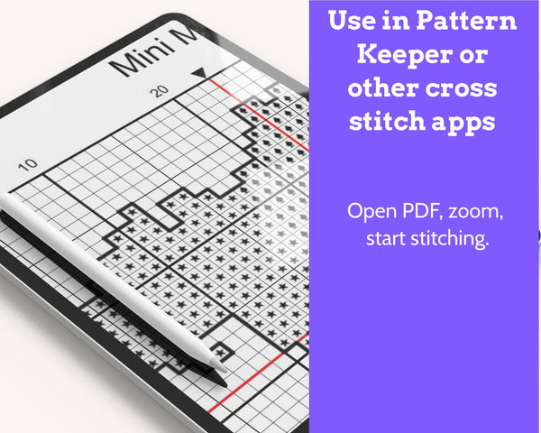 Denmark Cross Stitch Pattern: Tiny Flag Map