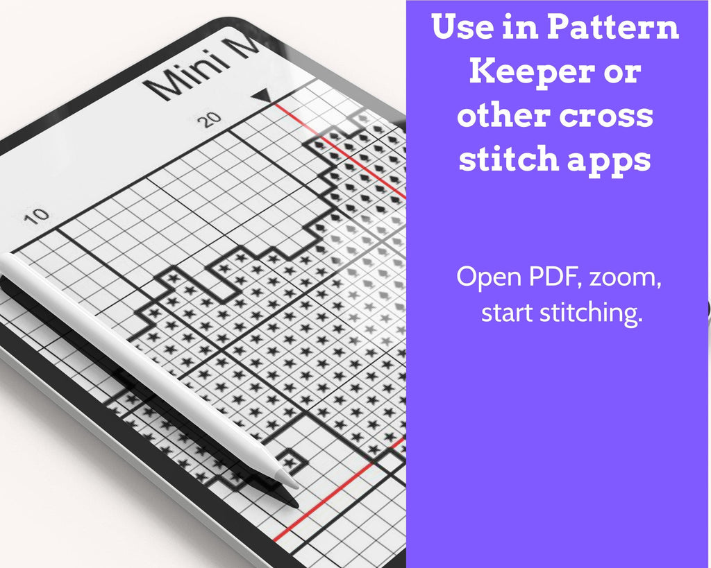 Tunisia Cross Stitch Pattern: Mini Flag Map