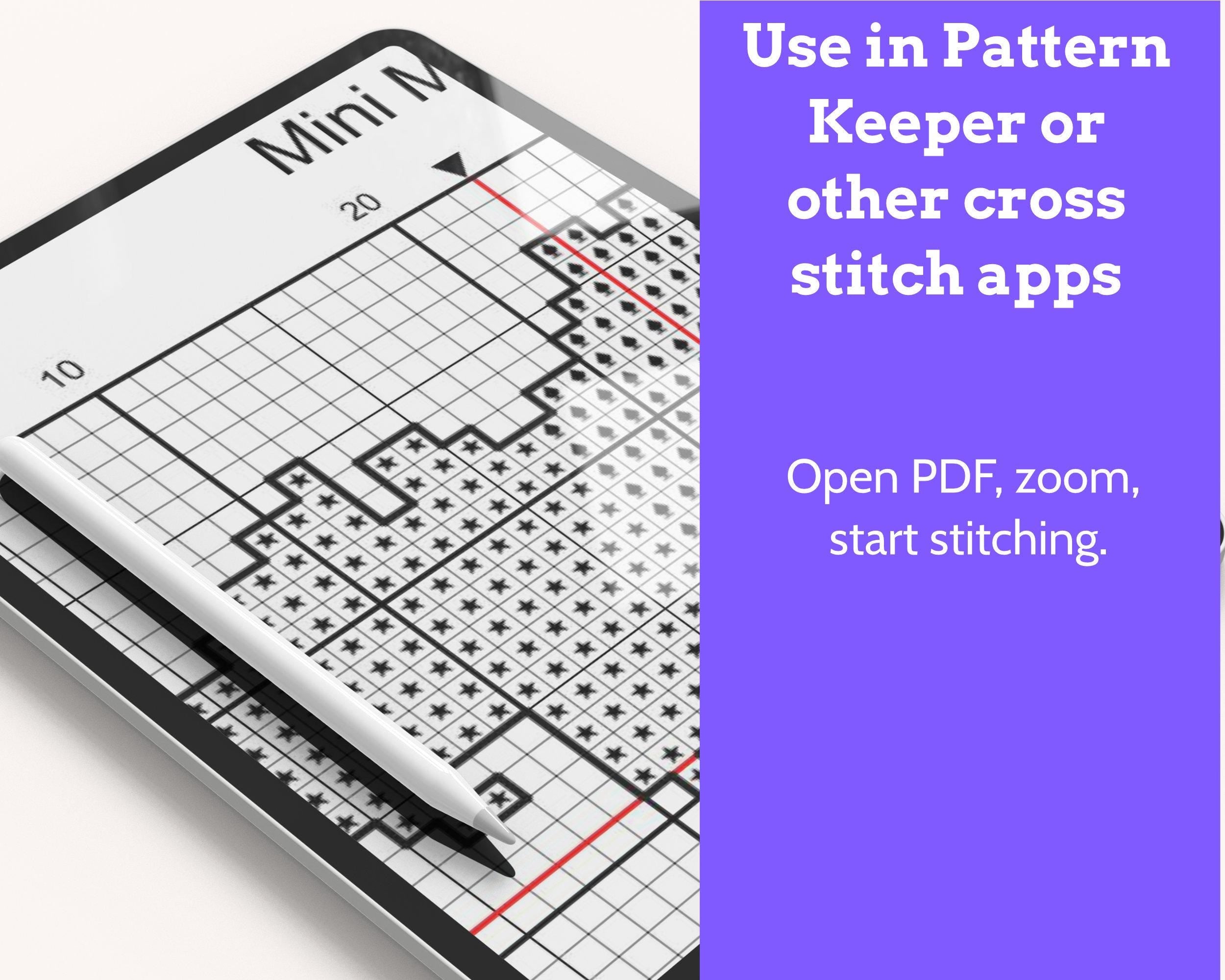 Tunisia Cross Stitch Pattern: Mini Flag Map