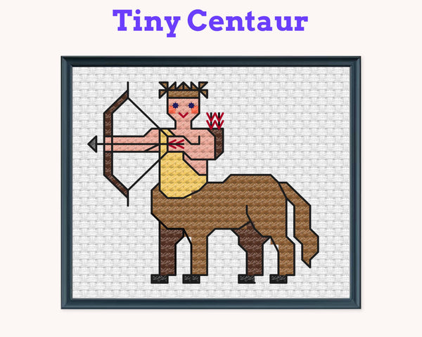 Tiny Little Centaur Cross Stitch Pattern PDF