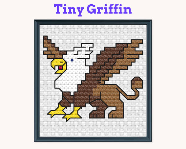 Tiny Little Griffin Cross Stitch Pattern PDF