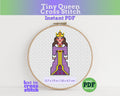 Tiny Little Queen Cross Stitch Pattern PDF