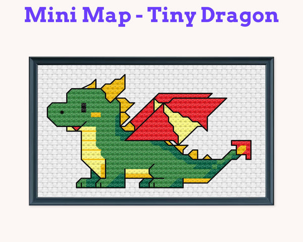 Tiny Little Dragon Cross Stitch Pattern PDF