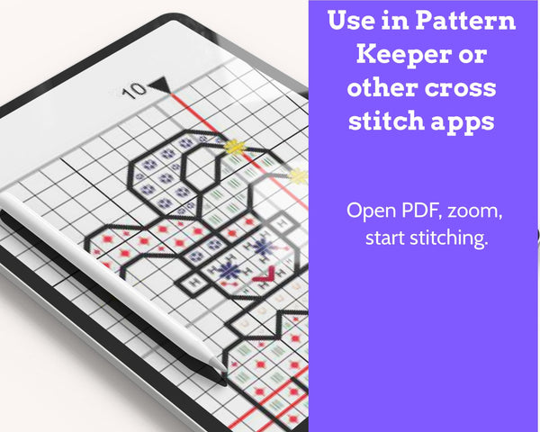 Tiny Little Jester Cross Stitch Pattern PDF