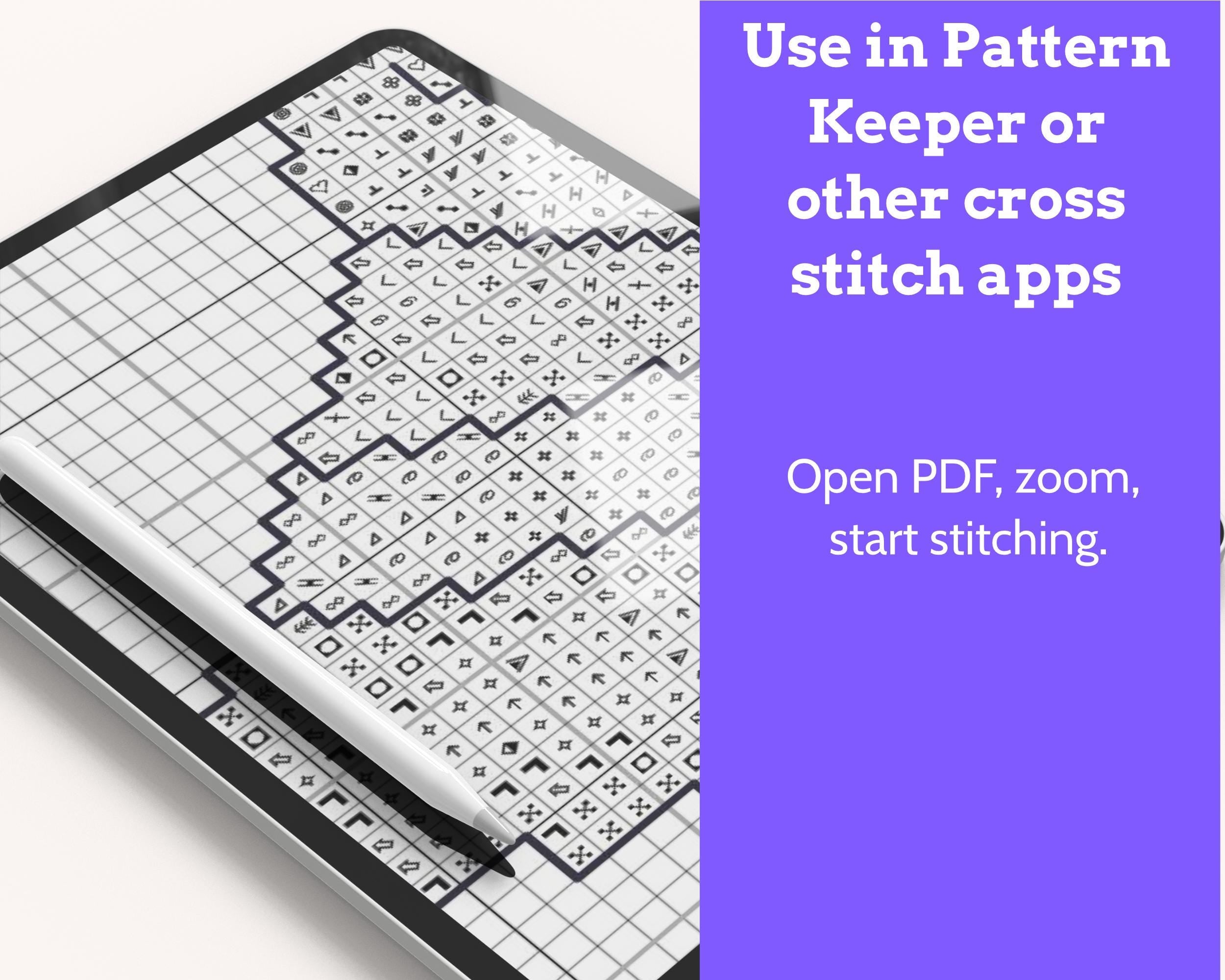 Celestial Witch's Hat Cross Stitch Pattern PDF