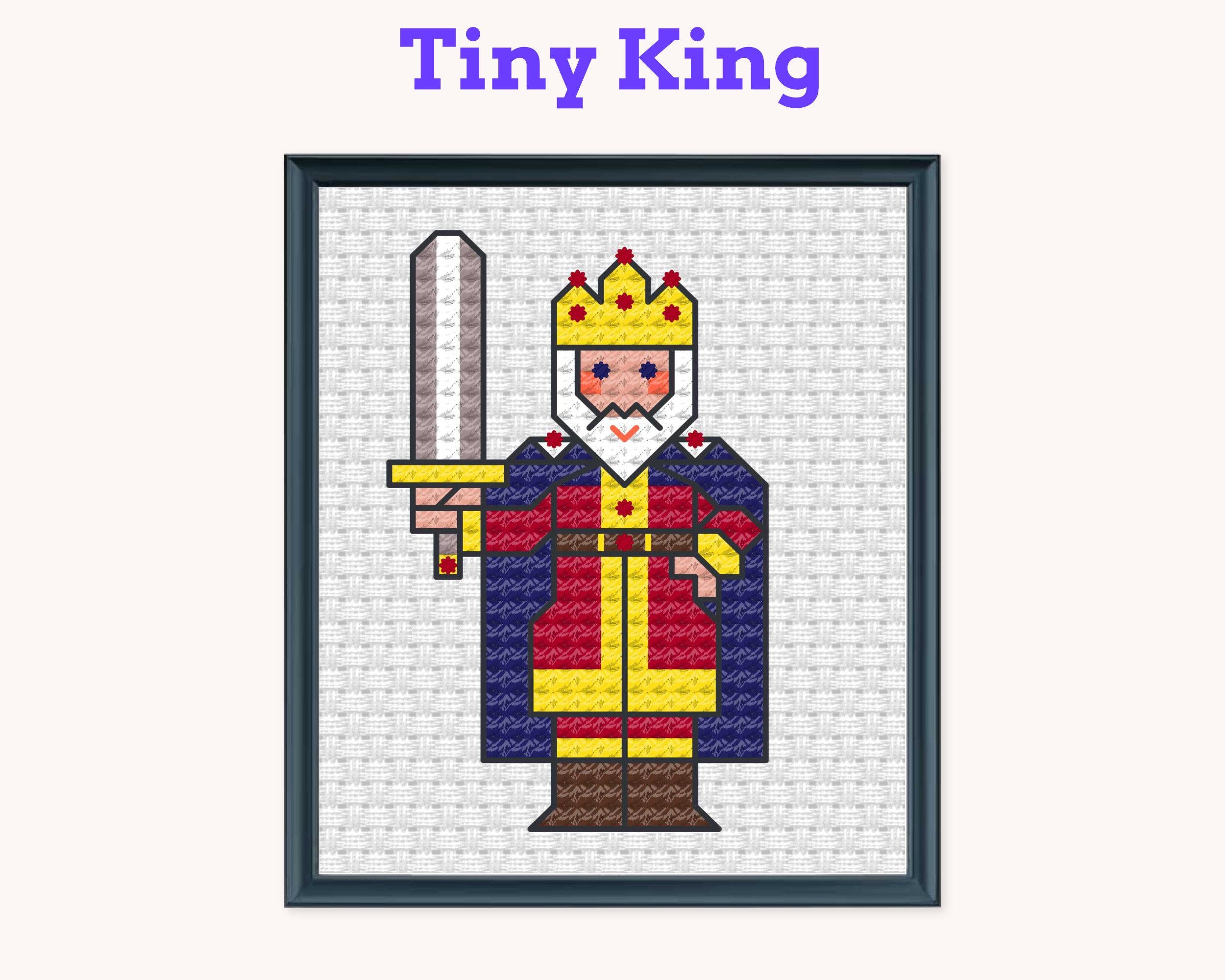 Tiny Little King Cross Stitch Pattern PDF