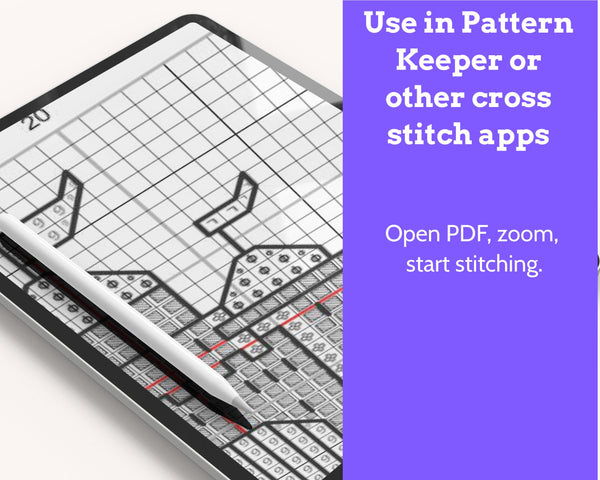 Tiny Little Castle Cross Stitch Pattern PDF