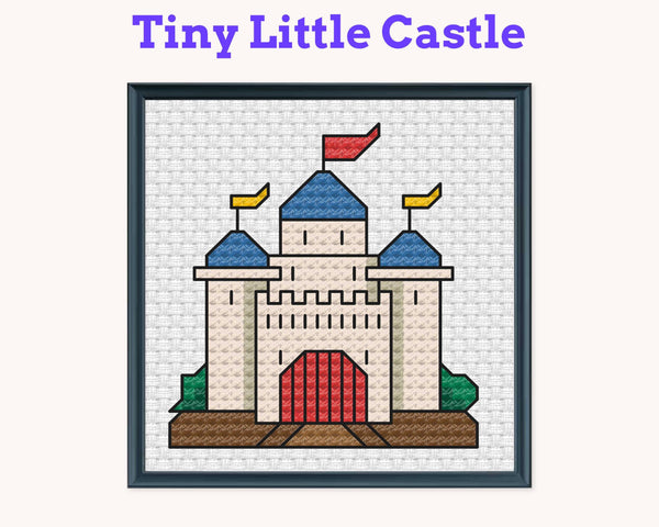 Tiny Little Castle Cross Stitch Pattern PDF