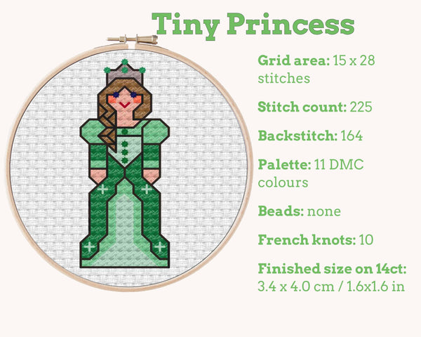 Tiny Little Princess Cross Stitch Pattern PDF