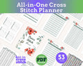 Floral Cross Stitch Planner Printable PDF