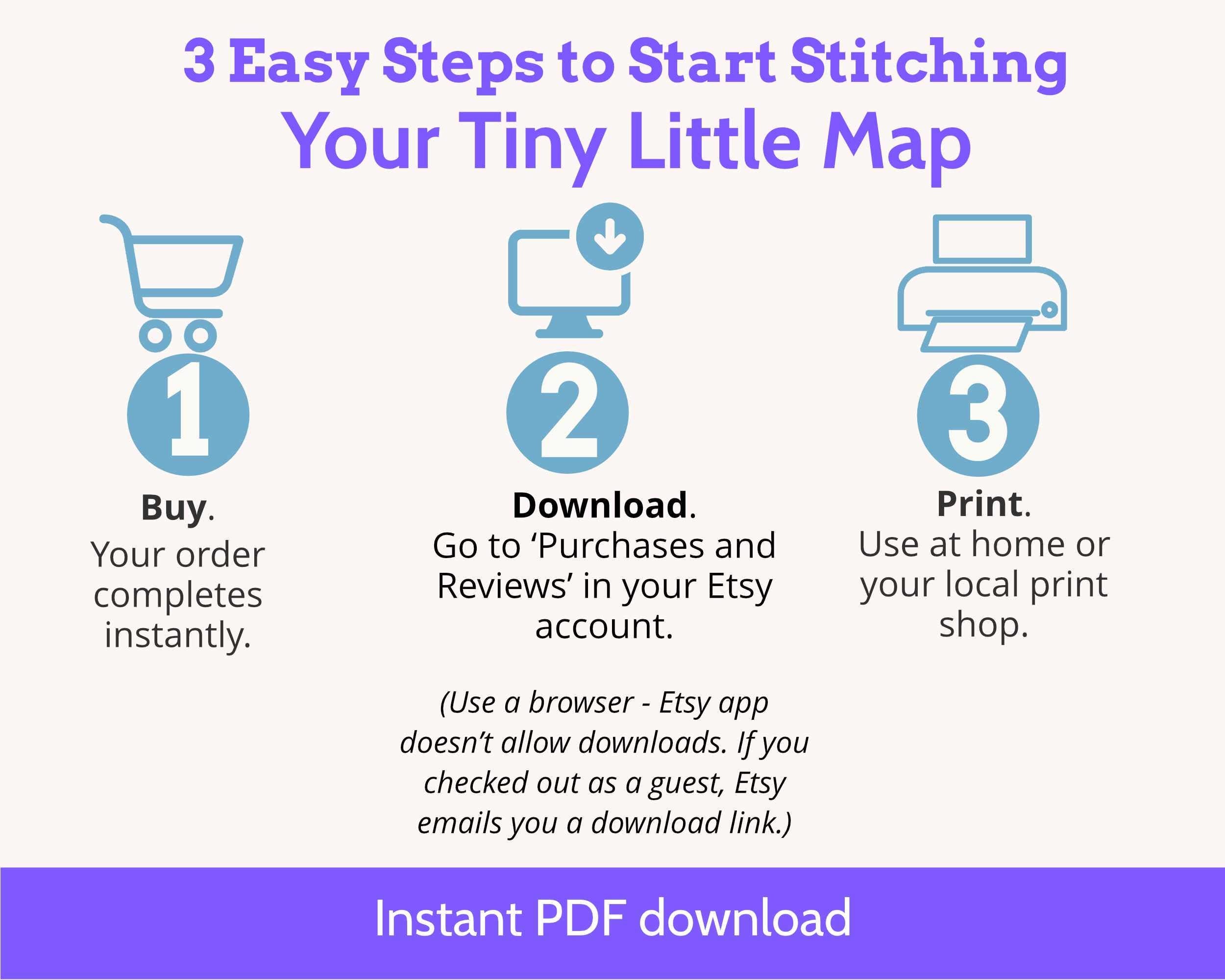 Suriname Cross Stitch Pattern: Tiny Flag Map