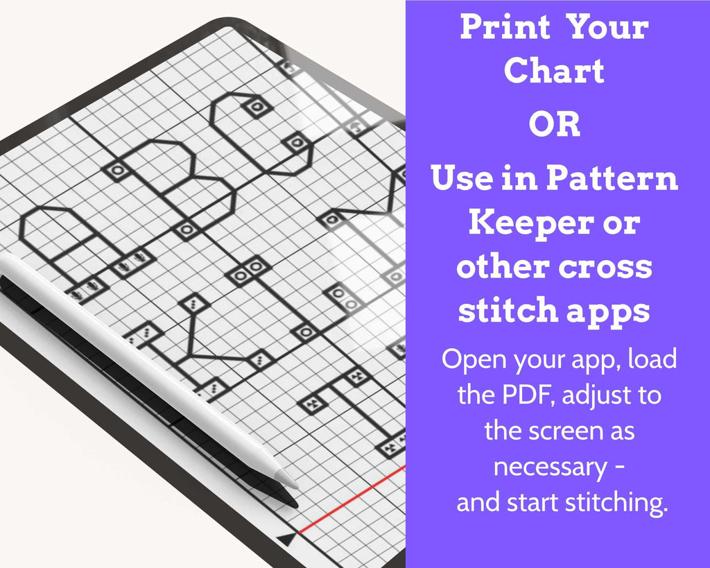 Colourful Serif Backstitch Alphabet Cross Stitch Pattern