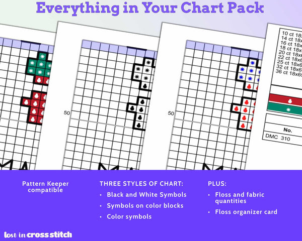 Maldives Cross Stitch Pattern: Tiny Flag Map
