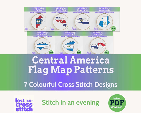 Central America Cross Stitch Pattern Bundle