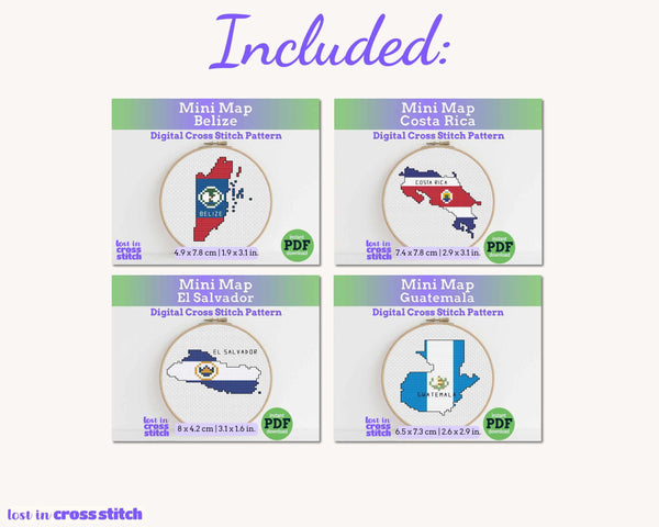 Central America Cross Stitch Pattern Bundle