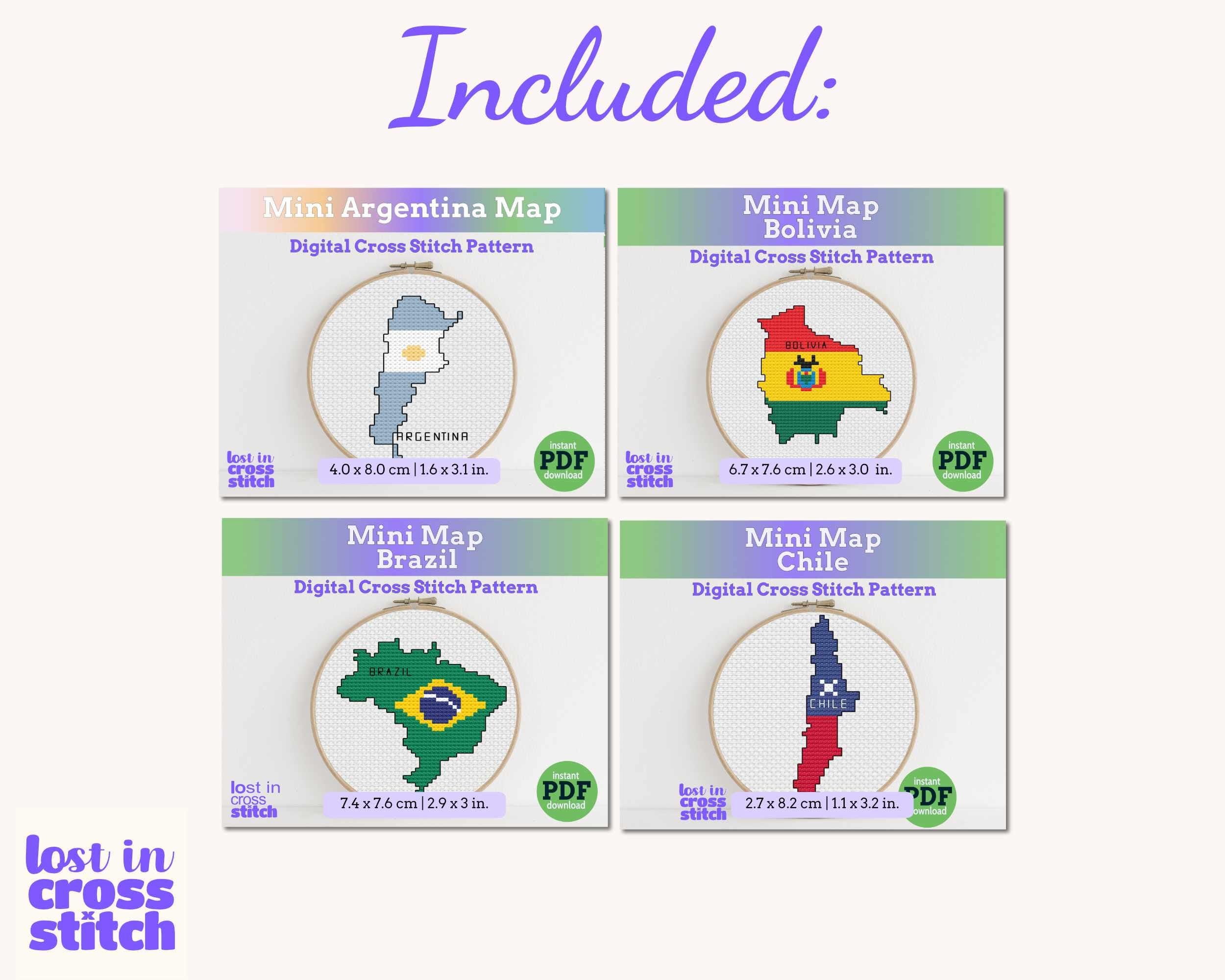 South America Cross Stitch Pattern Bundle Secondary image