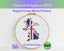 United Kingdom Cross Stitch Pattern: UK Map with Union Jack Flag
