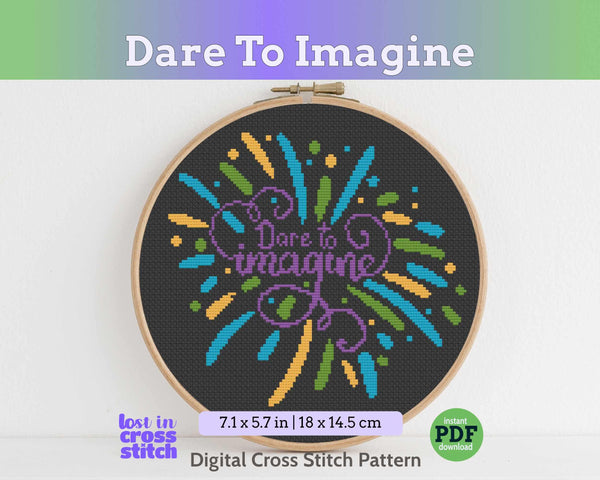 Dare to Imagine Cross Stitch Pattern PDF