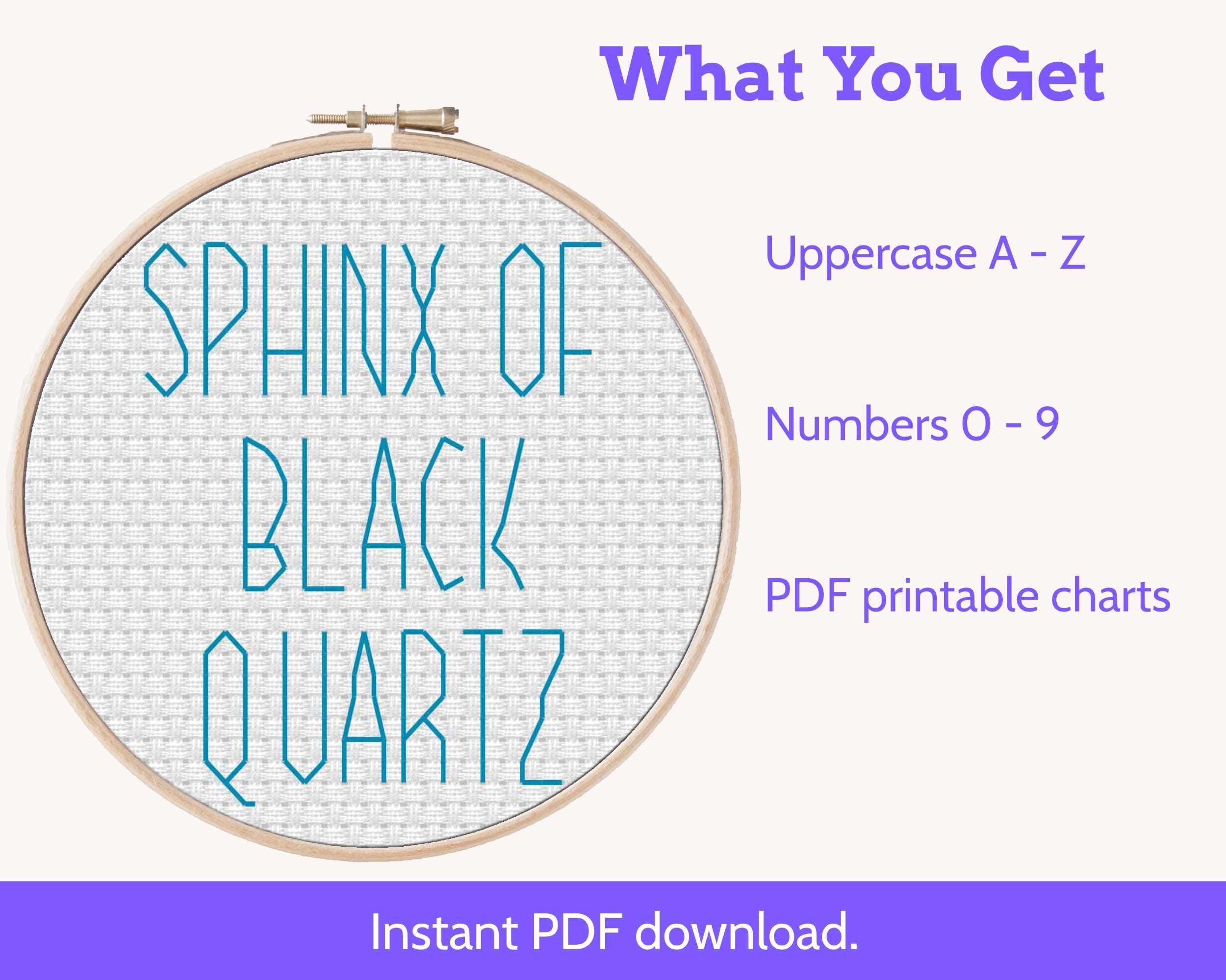 Tall Narrow Cross Stitch Alphabet PDF Secondary image