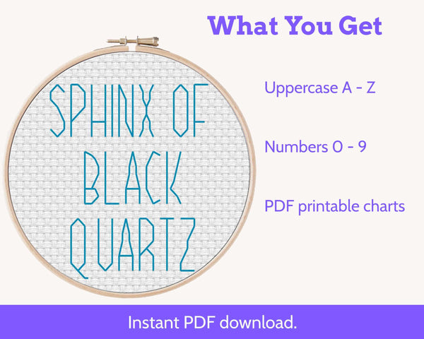 Tall Narrow Cross Stitch Alphabet PDF