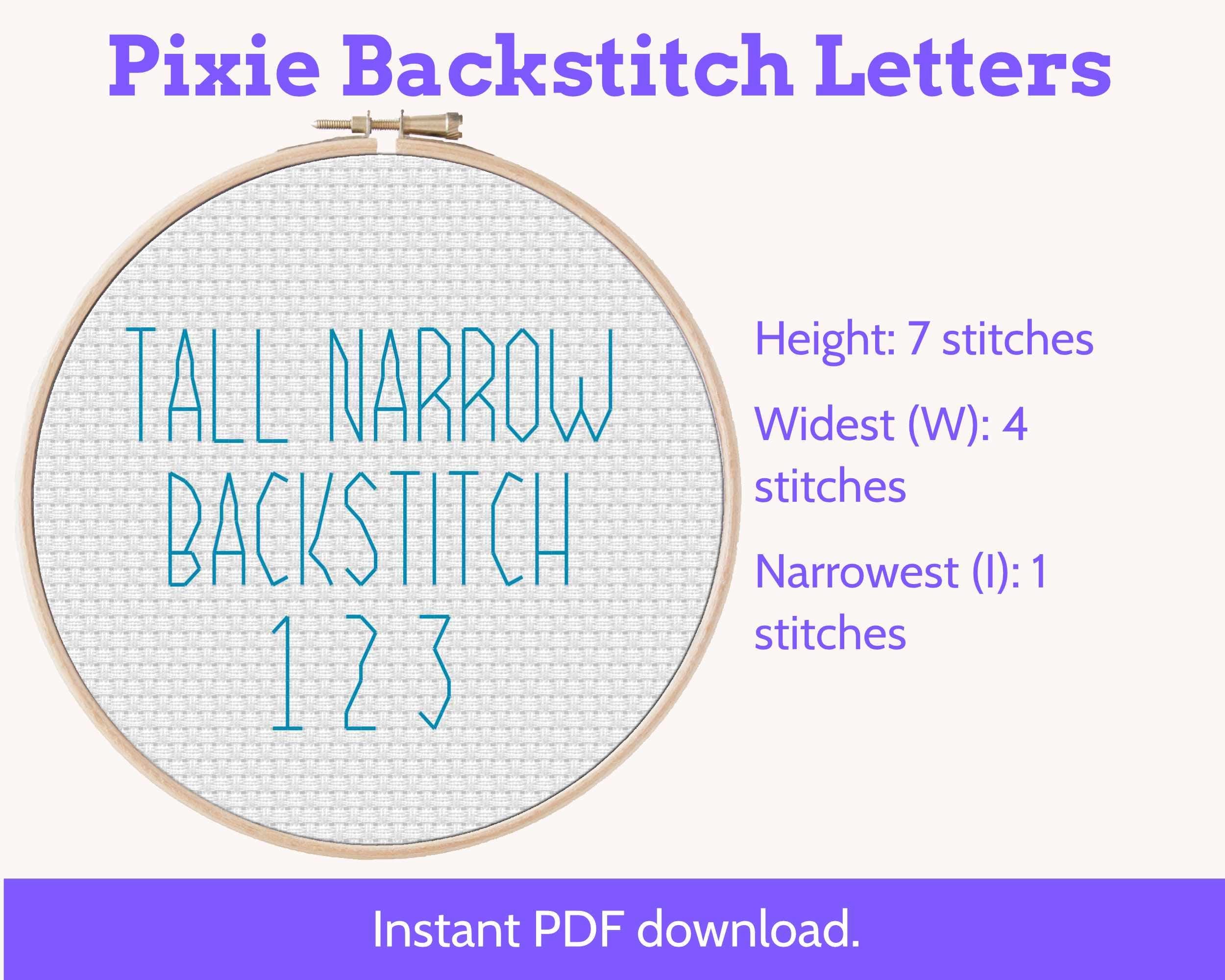 Tall Narrow Cross Stitch Alphabet PDF