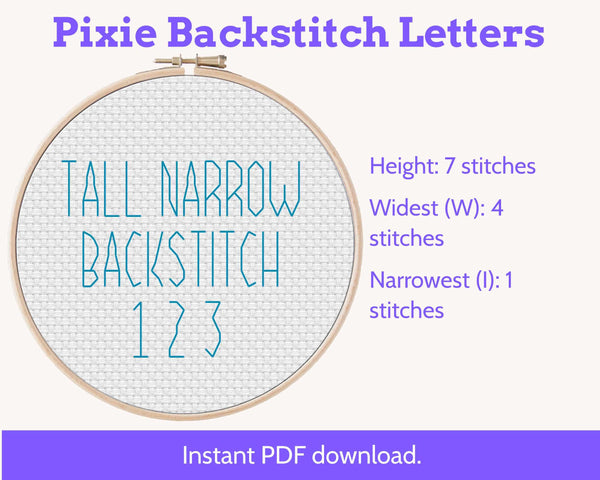 Tall Narrow Cross Stitch Alphabet PDF