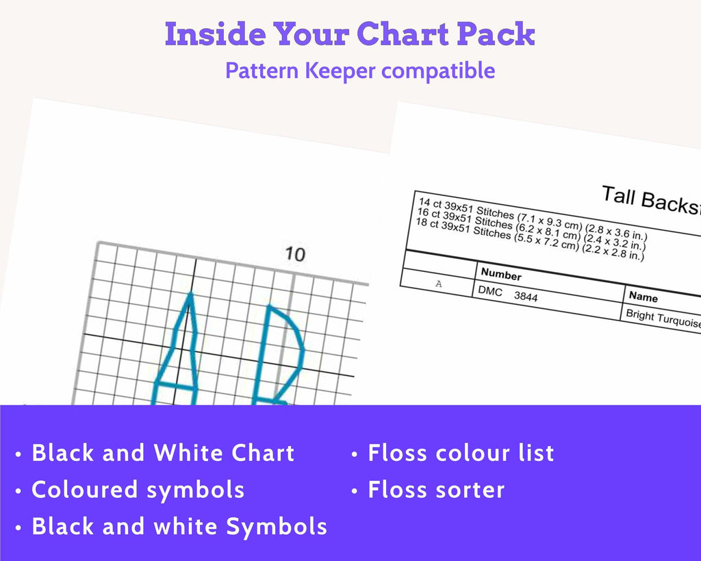 Tall Narrow Cross Stitch Alphabet PDF