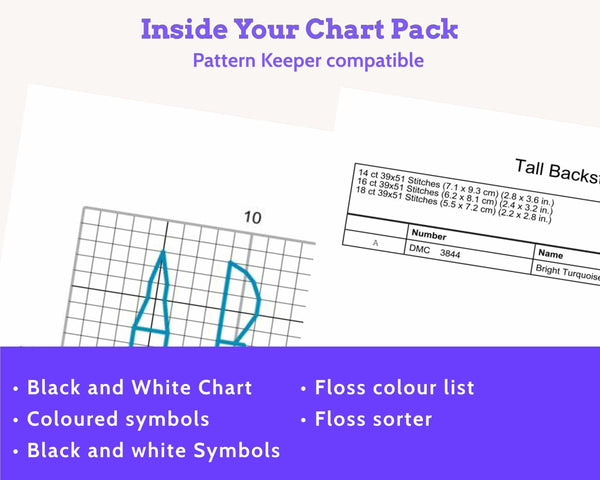 Tall Narrow Cross Stitch Alphabet PDF