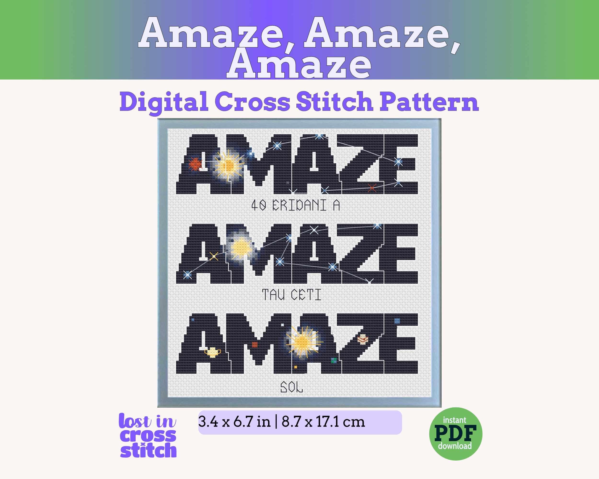 Amaze Amaze Amaze Cross Stitch Pattern Main image