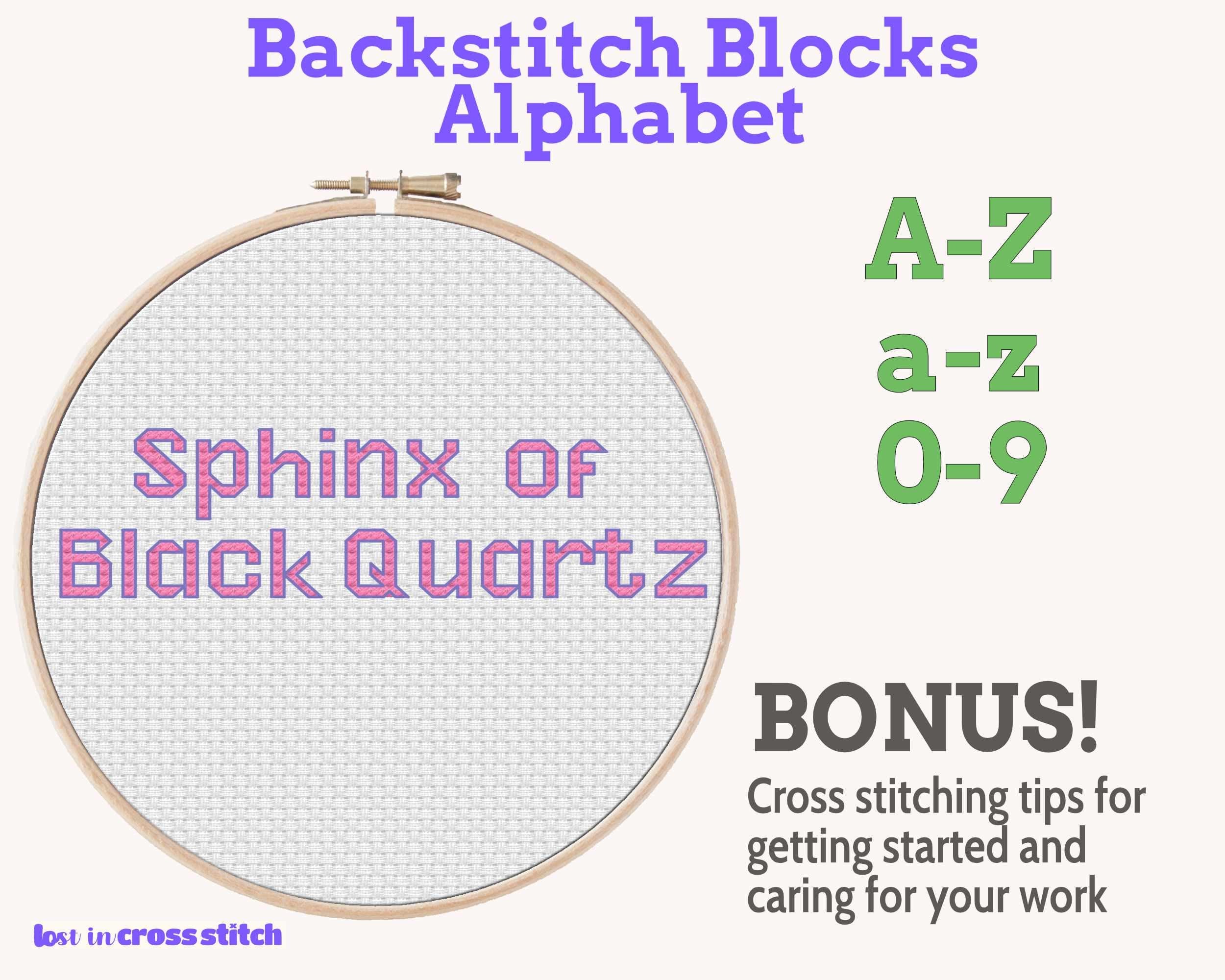 Backstitch Blocks Cross Stitch Alphabet Pattern PDF Secondary image