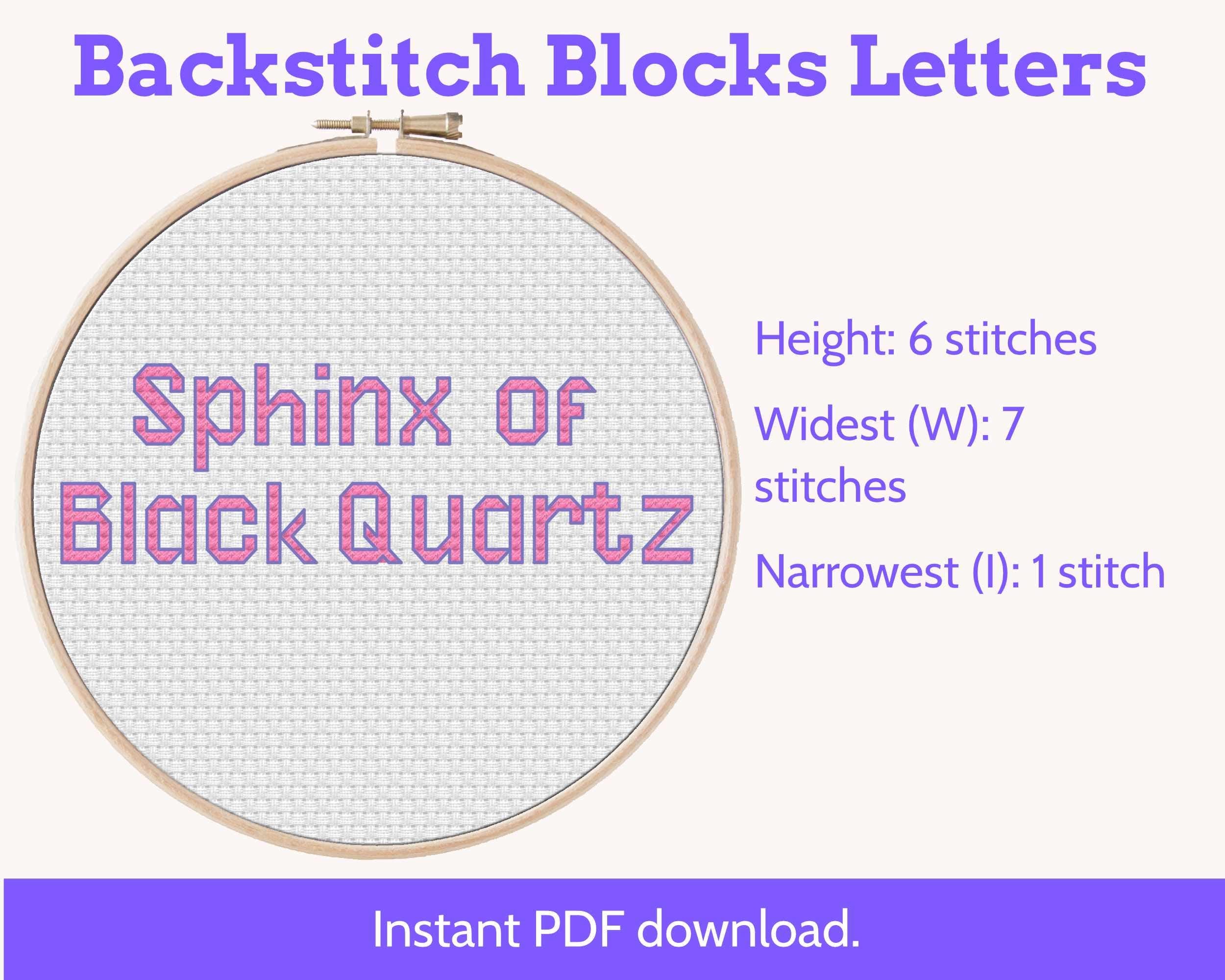 Backstitch Blocks Cross Stitch Alphabet Pattern PDF