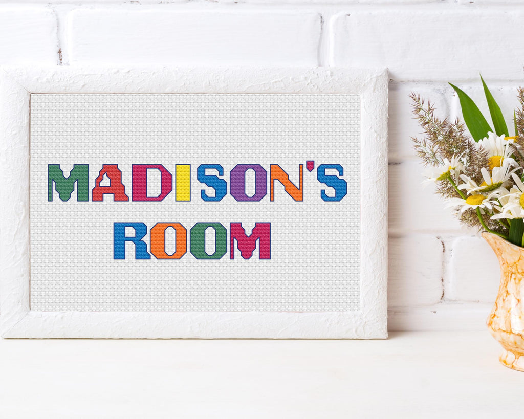 Colourful Cross Stitch Alphabet Pattern PDF