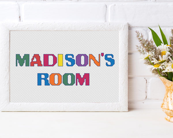 Colourful Cross Stitch Alphabet Pattern PDF