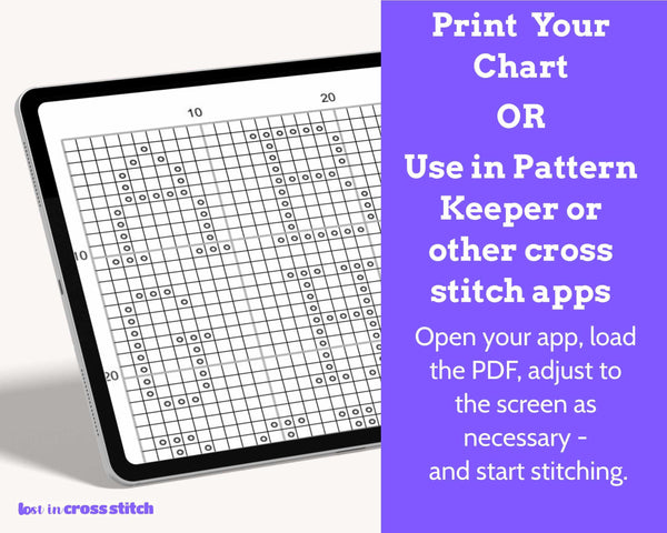 Typewriter Alphabet Cross Stitch Pattern PDF