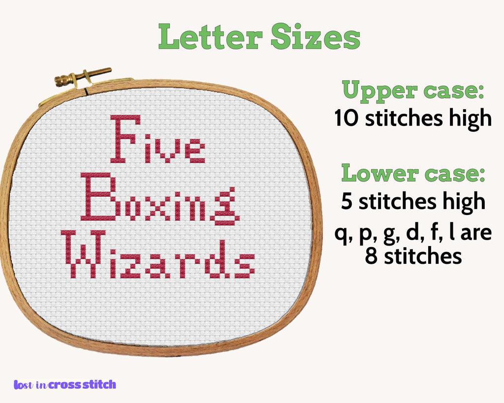 Typewriter Alphabet Cross Stitch Pattern PDF