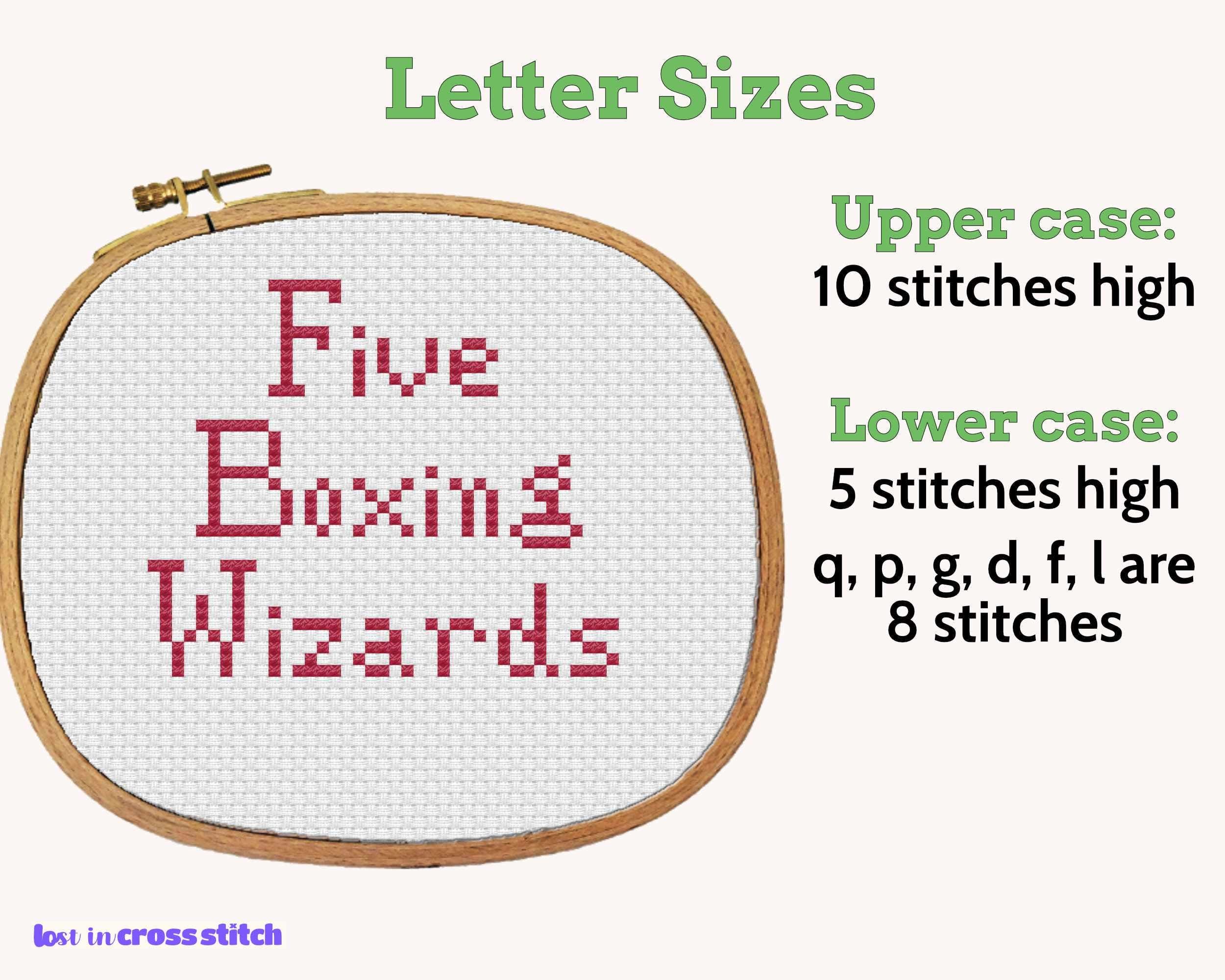 Typewriter Alphabet Cross Stitch Pattern PDF