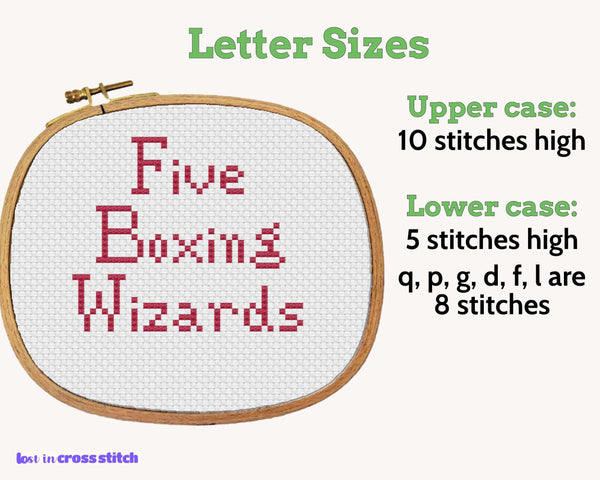 Typewriter Alphabet Cross Stitch Pattern PDF