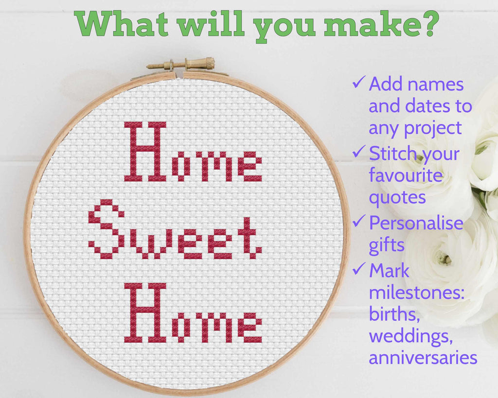 Typewriter Alphabet Cross Stitch Pattern PDF
