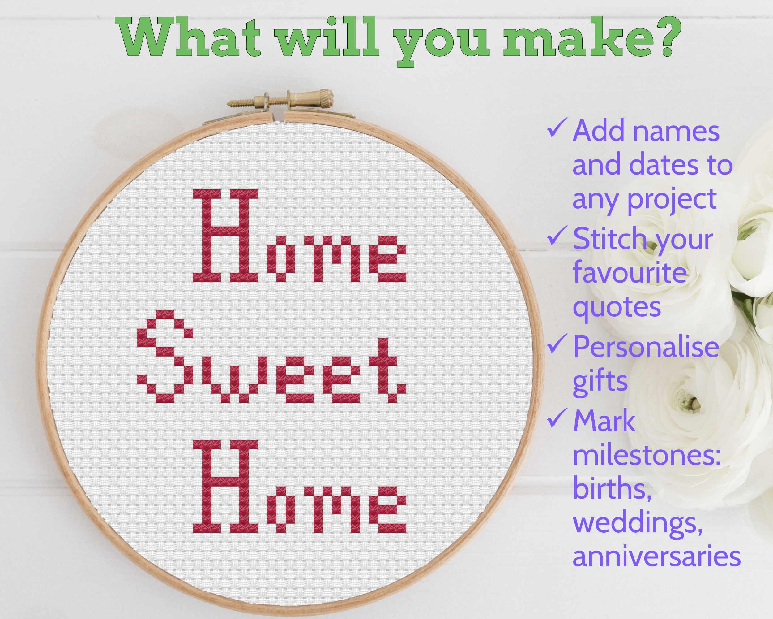 Typewriter Alphabet Cross Stitch Pattern PDF
