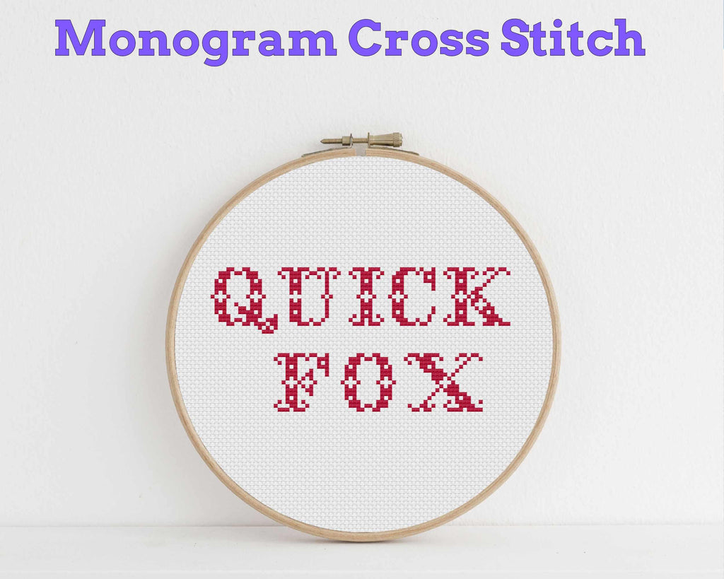 Monogram Cross Stitch Alphabet Pattern PDF