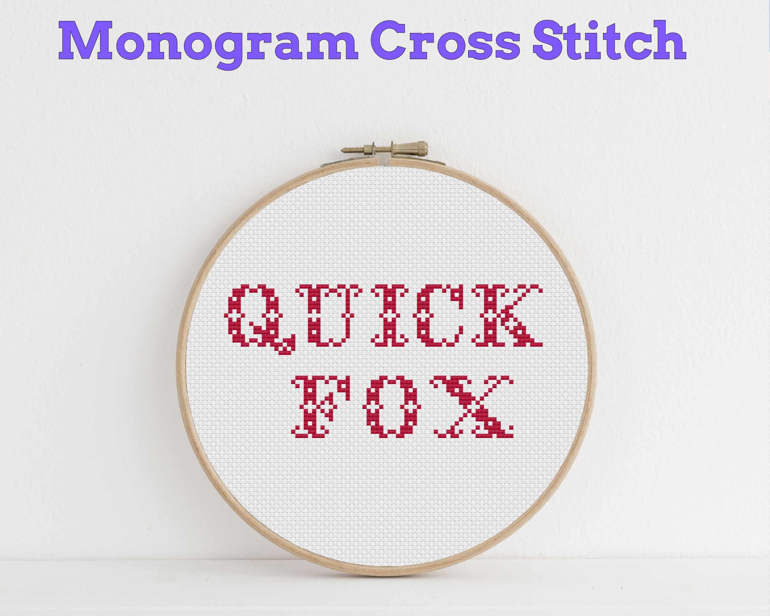 Monogram Cross Stitch Alphabet Pattern PDF