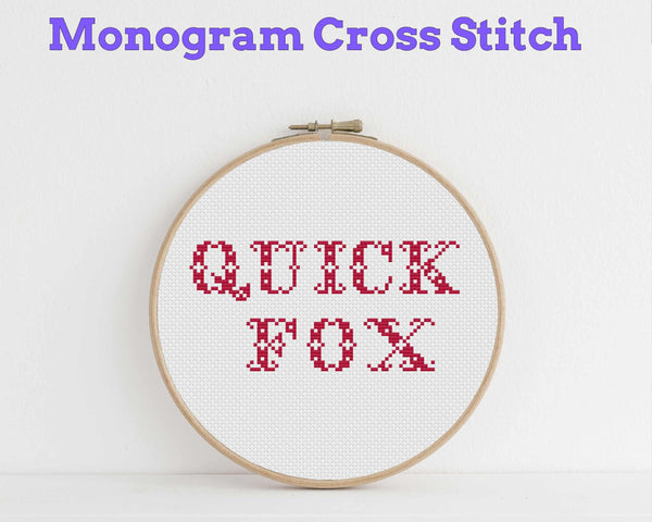 Monogram Cross Stitch Alphabet Pattern PDF