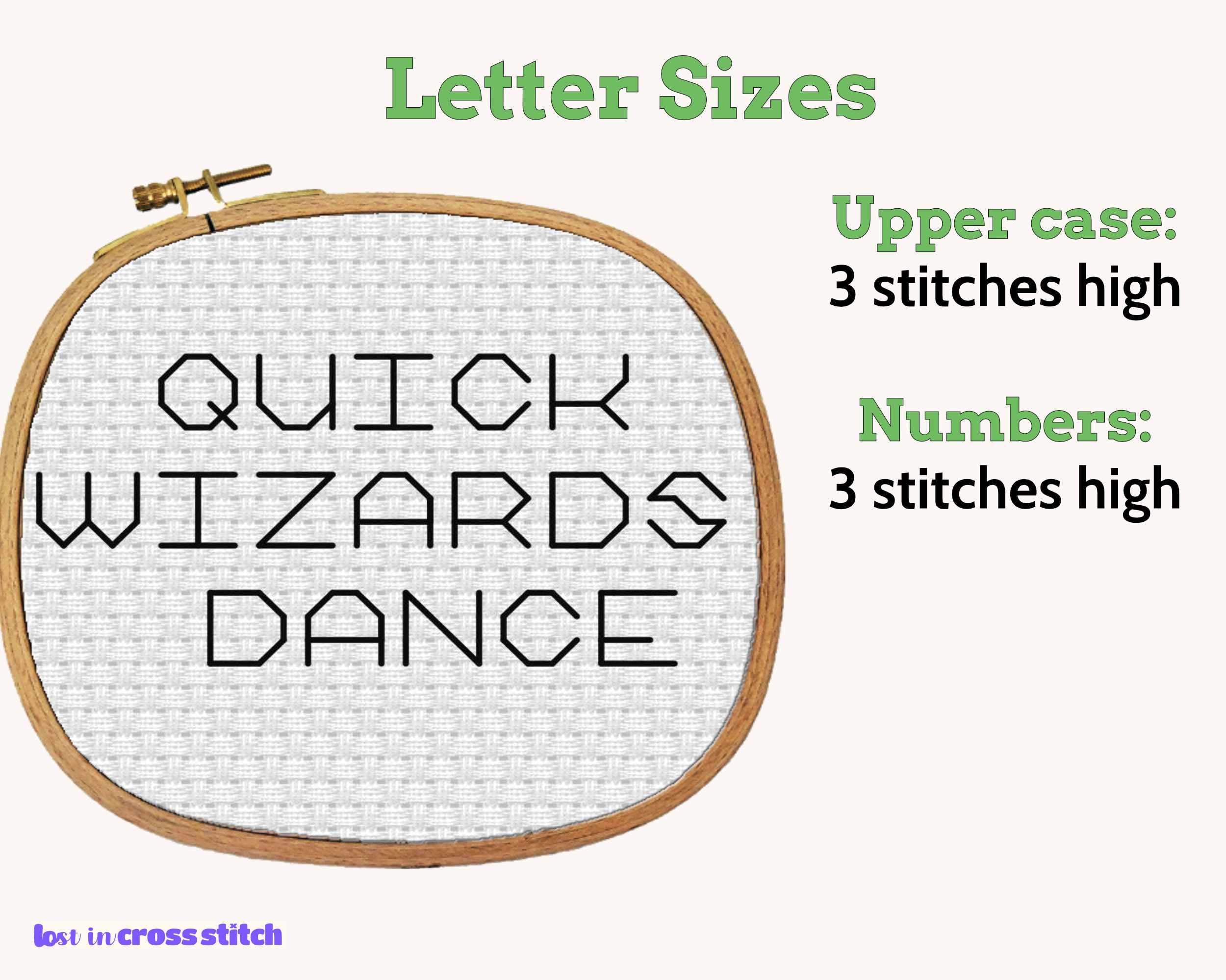 Retro Backstitch Alphabet Cross Stitch Pattern