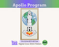 Apollo Saturn V Rocket Cross Stitch Pattern PDF
