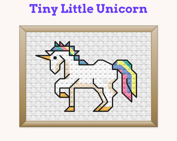 Tiny Little Unicorn Cross Stitch Pattern PDF