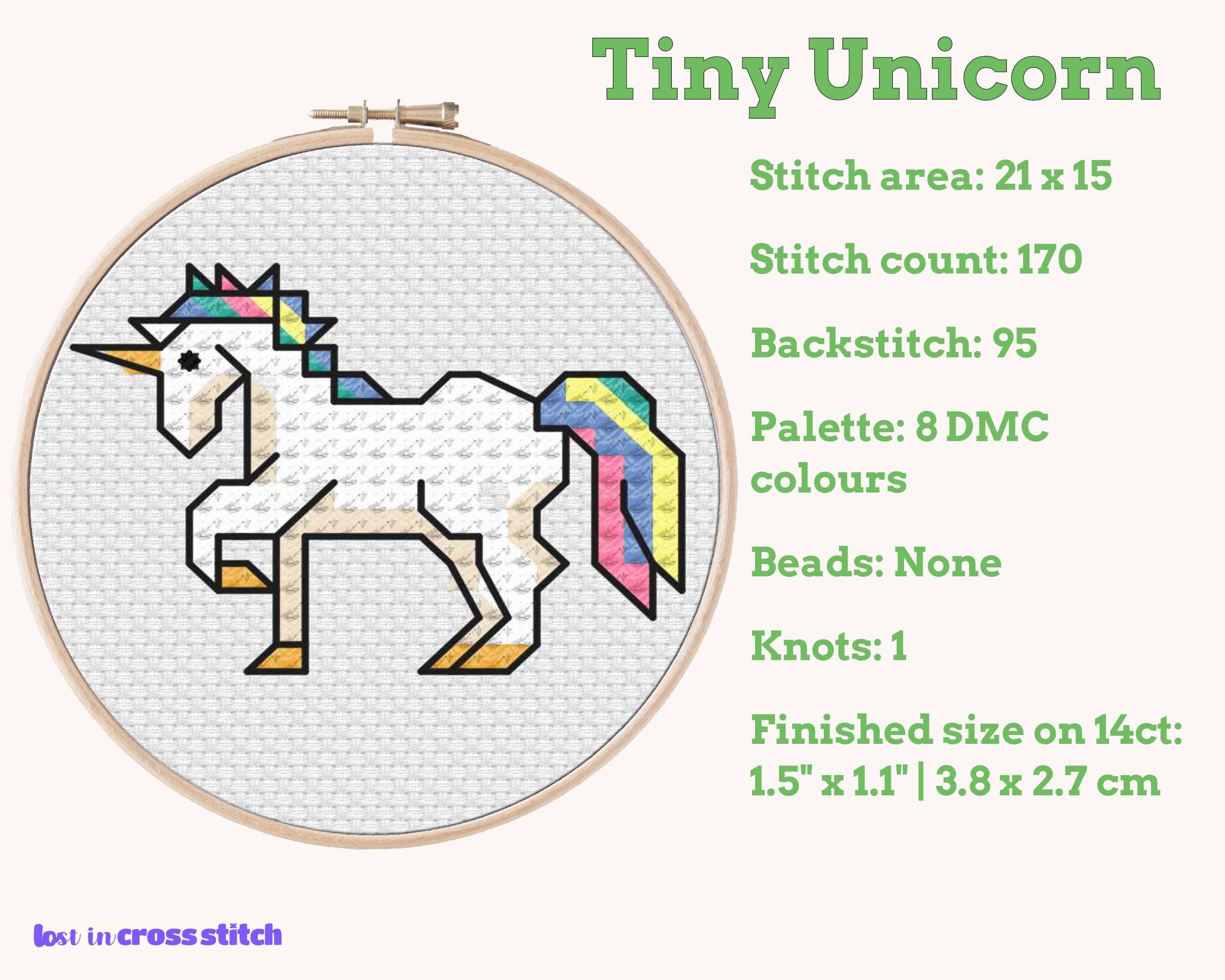 Tiny Little Unicorn Cross Stitch Pattern PDF Secondary image