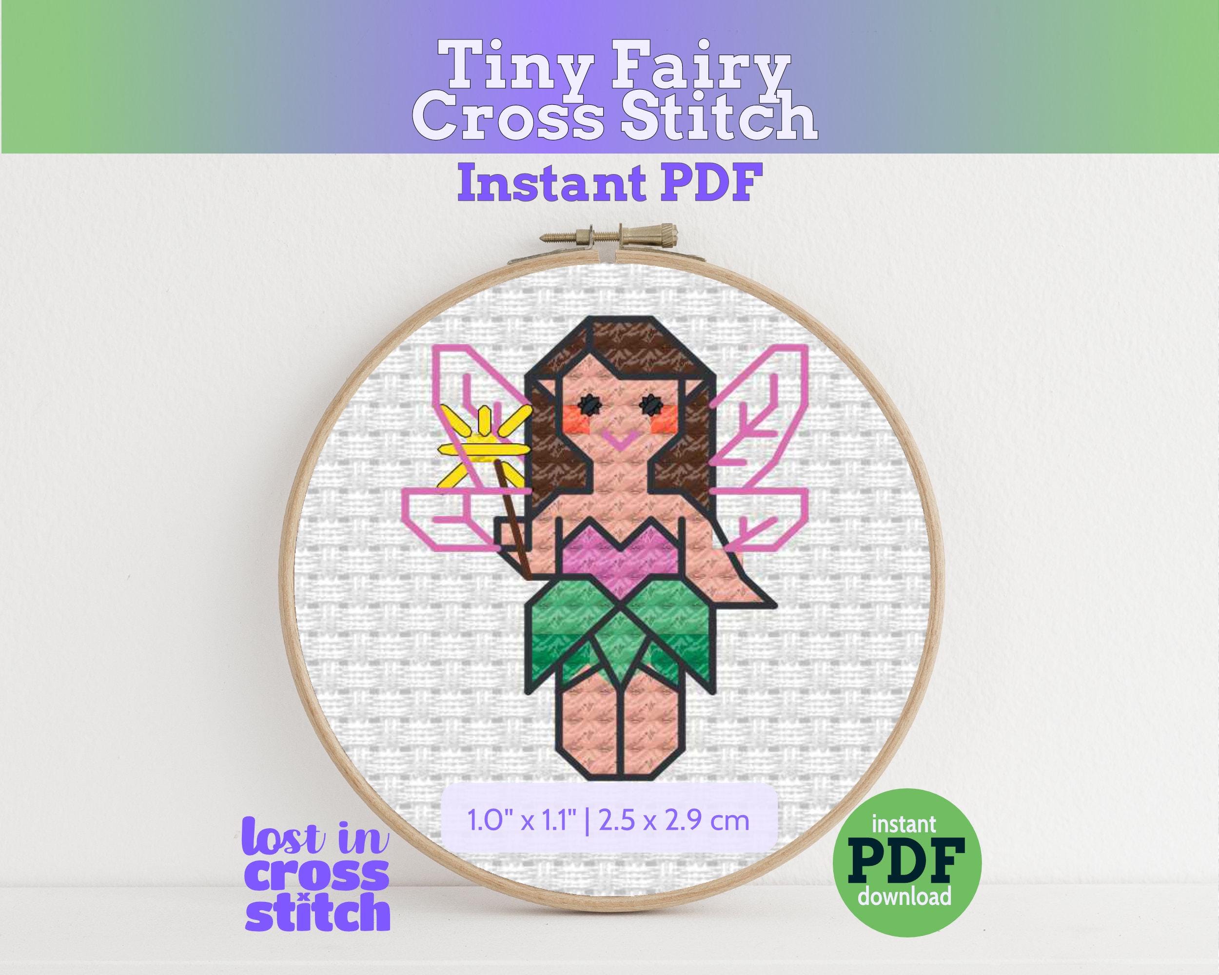 Tiny Little Fairy Cross Stitch Pattern PDF Main image