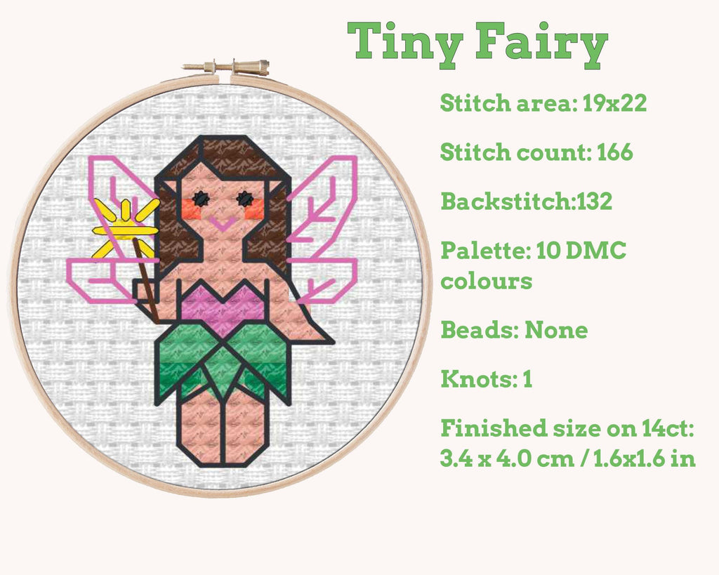Tiny Little Fairy Cross Stitch Pattern PDF
