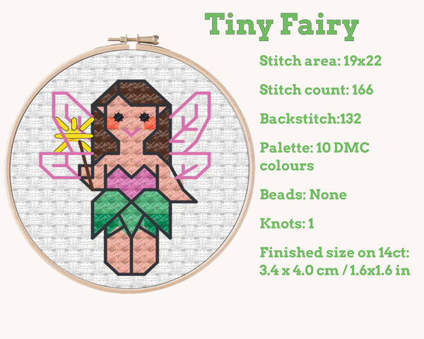 Tiny Little Fairy Cross Stitch Pattern PDF