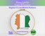 Côte d'Ivoire Cross Stitch Pattern: Mini Flag Map